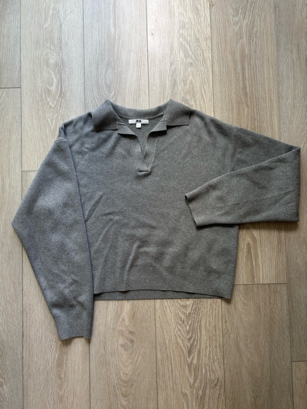 Uniqlo Smooth Cotton Relaxed Polo Sweater